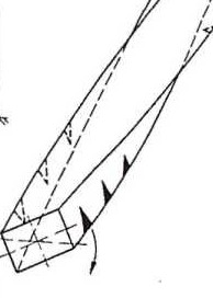 Verdrehtes Bauteil mit aufgetragenen Flammrichtfiguren zur gezielten Verformung und Rückdrehung