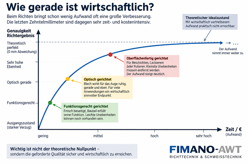 Wirtschaftlichkeit beim Dünnblech richten – Verhältnis von Richtqualität zu Zeit und Kosten